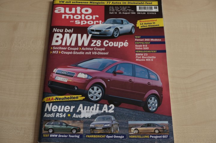 Deckblatt Auto Motor und Sport (18/1999)